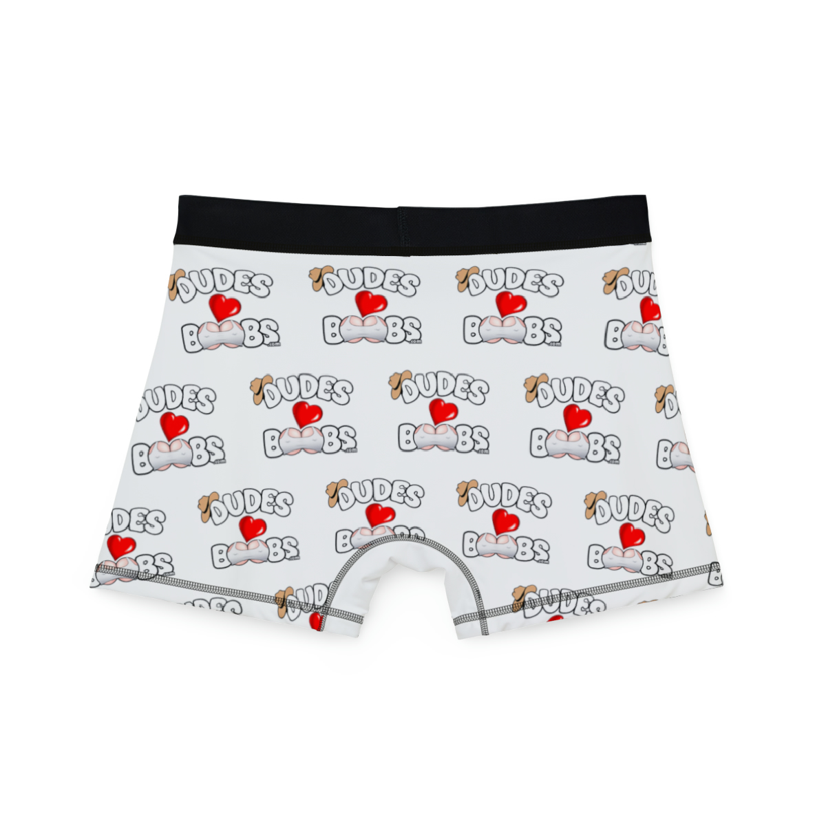 Men's Boxers (AOP) DUDES LOVE BOOBS brand-logo - Image 2
