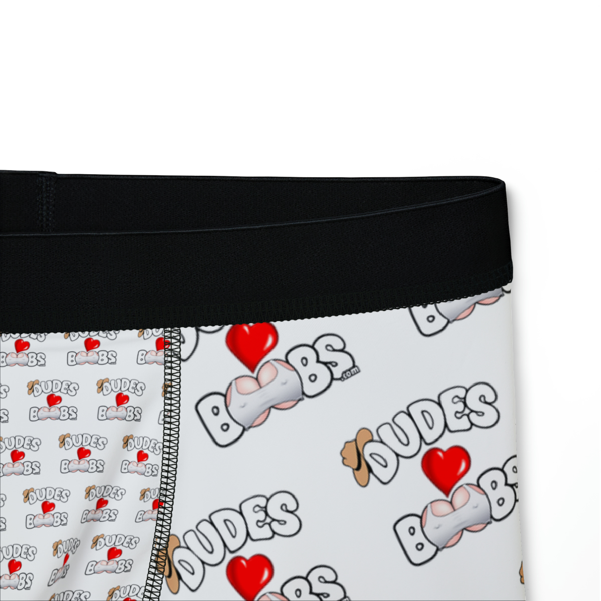 Men's Boxers (AOP) DUDES LOVE BOOBS brand-logo - Image 3