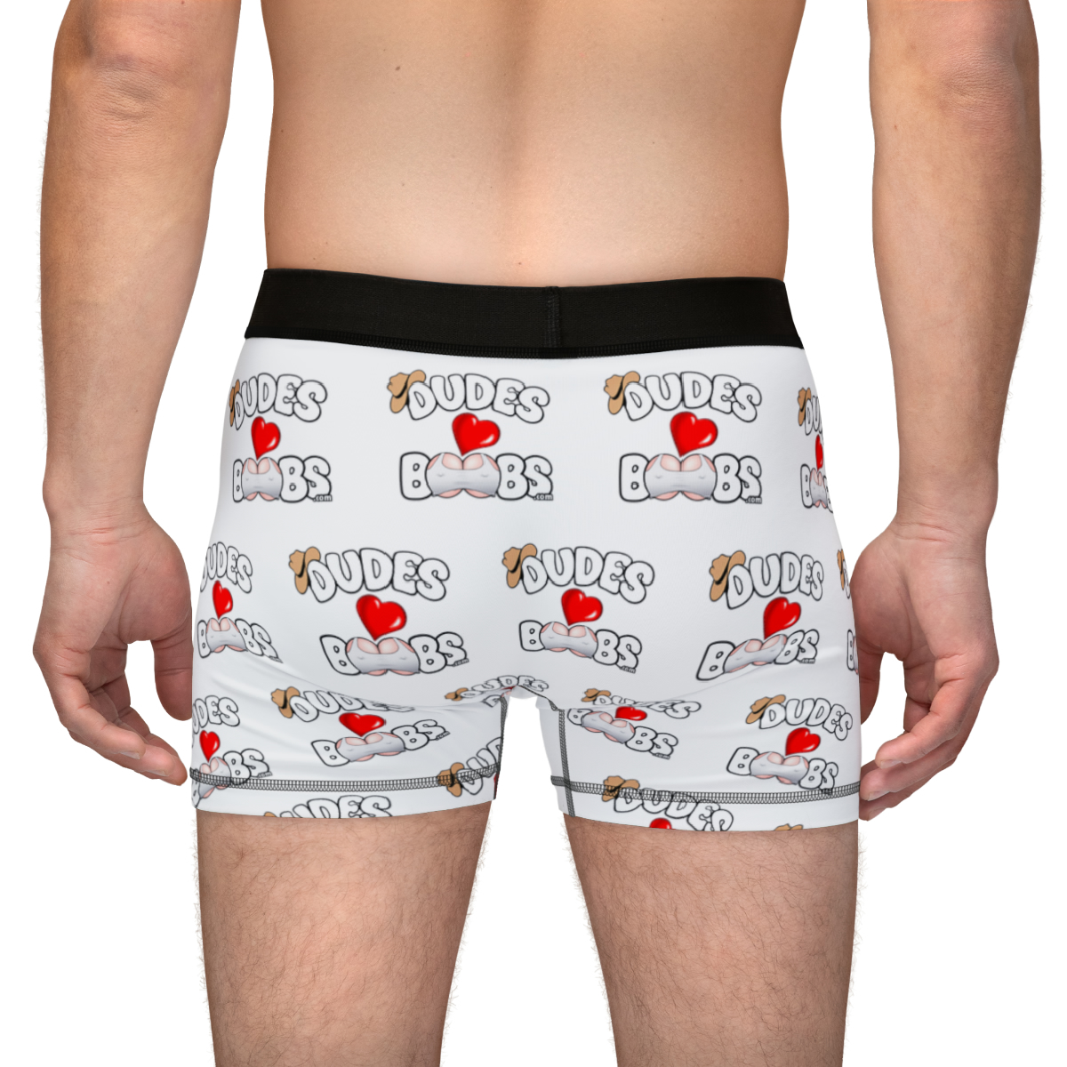 Men's Boxers (AOP) DUDES LOVE BOOBS brand-logo - Image 5
