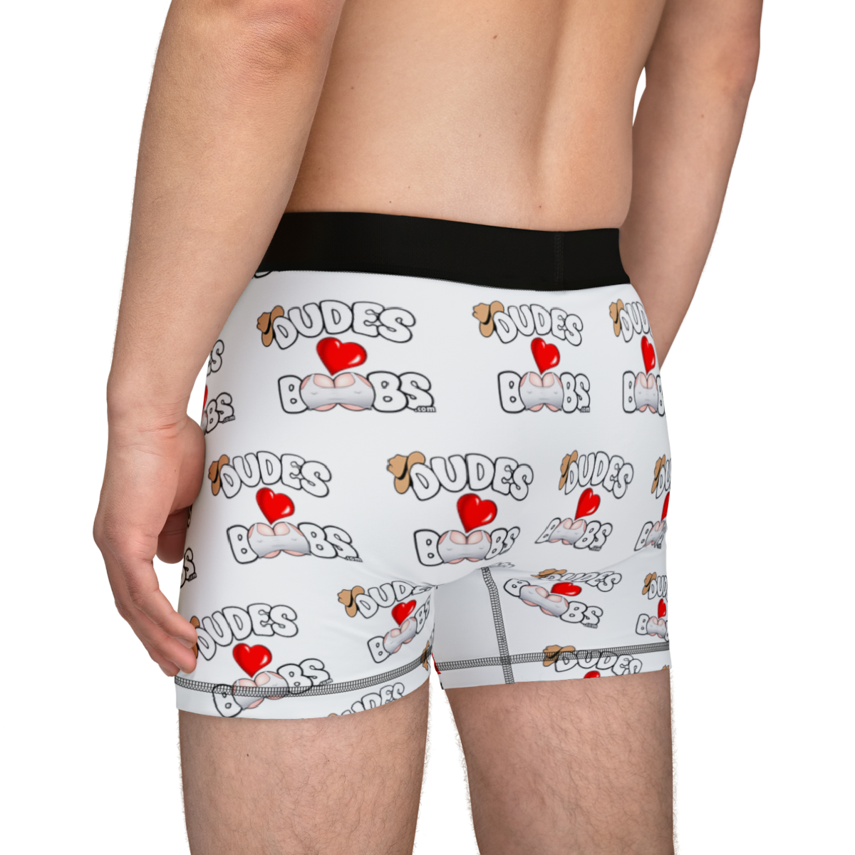 Men's Boxers (AOP) DUDES LOVE BOOBS brand-logo - Image 7