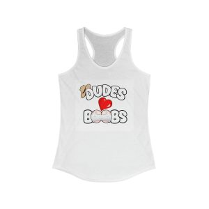 Women's Ideal Racerback Tank DUDES LOVE BOOBS brand-logo