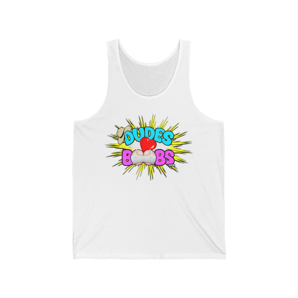 Unisex Jersey Tank, DUDES LOVE BOOBS brand-logo