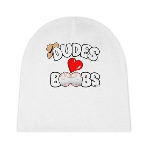 Baby Beanie (AOP) DUDES LOVE BOOBS brand-logo