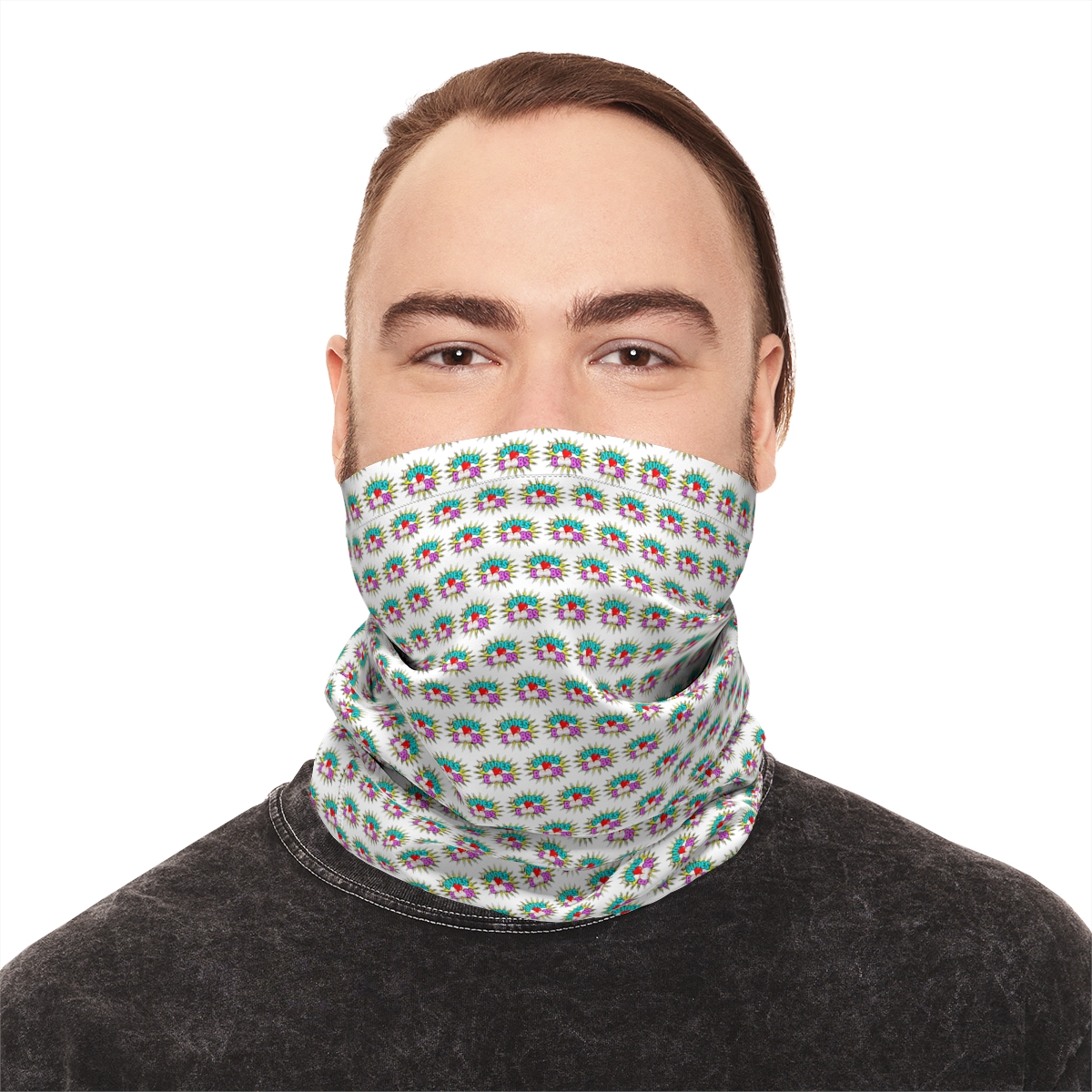 Lightweight Neck Gaiter, DUDES LOVE BOOBS brand-logo