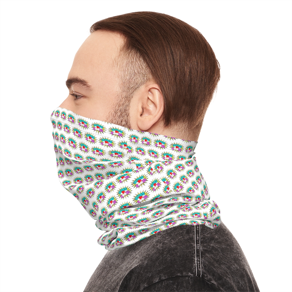Lightweight Neck Gaiter, DUDES LOVE BOOBS brand-logo - Image 11