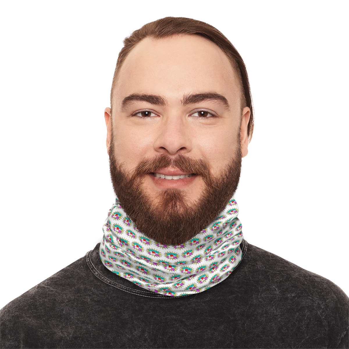 Lightweight Neck Gaiter, DUDES LOVE BOOBS brand-logo - Image 12