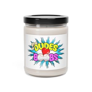 Scented Soy Candle, 9oz DUDES LOVE BOOBS brand-logo