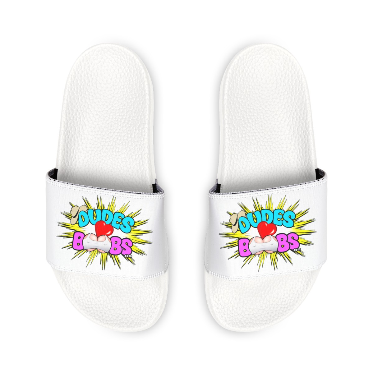 Women's PU Slide Sandals, DUDES LOVE BOOBS brand
