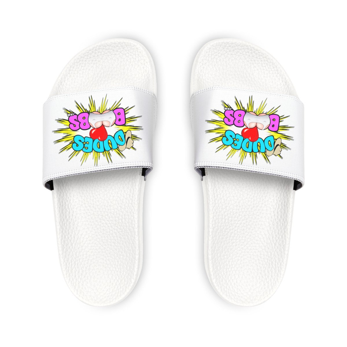 Women's PU Slide Sandals, DUDES LOVE BOOBS brand - Image 2