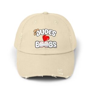 Unisex Distressed Cap DUDES LOVE BOOBS brand-logo