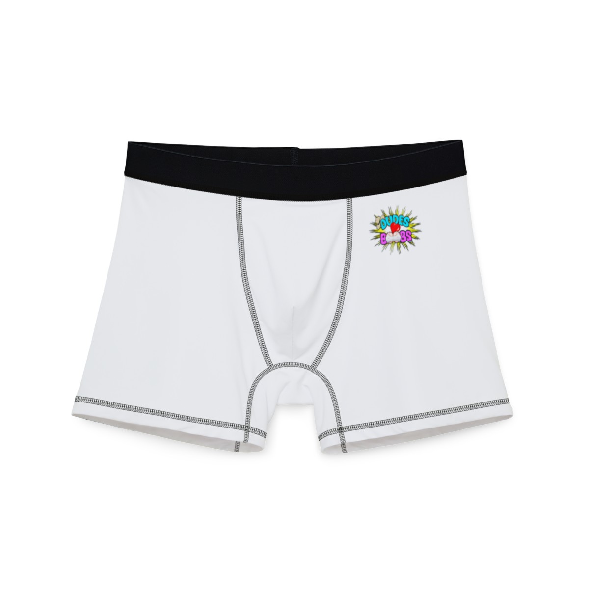 Men's Boxers (AOP), DUDES LOVE BOOBS brand-logo - Image 2