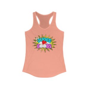 Women's Ideal Racerback Tank, DUDES LOVE BOOBS brand-logo