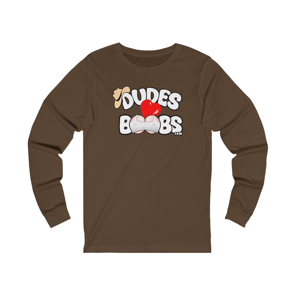 Unisex Jersey Long Sleeve Tee, DUDES LOVE BOOBS brand-logo