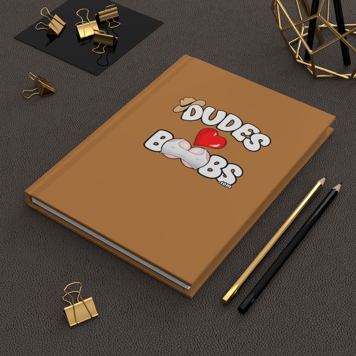 Hardcover Journal Matte, DUDES LOVE BOOBS brand, novelty gifts