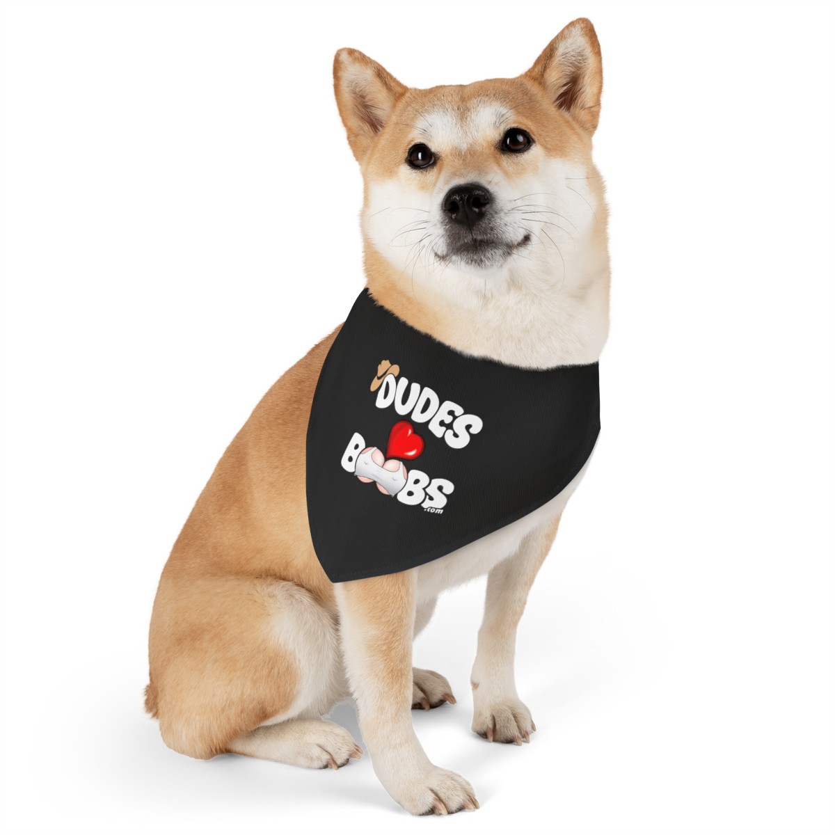 Pet Bandana Collar, DUDES LOVE BOOBS brand, novelty