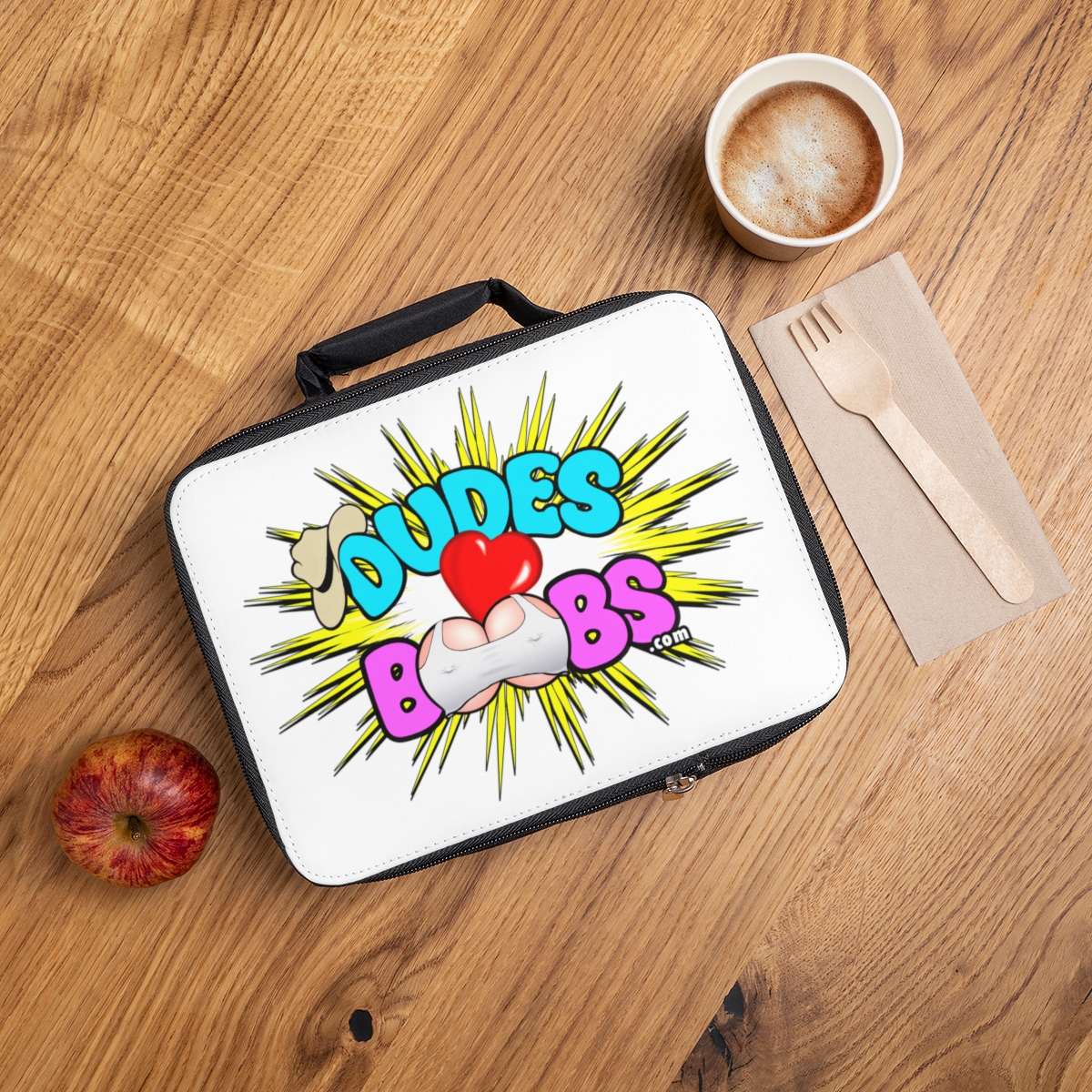 Lunch Bag DUDES LOVE BOOBS brand-logo - Image 2