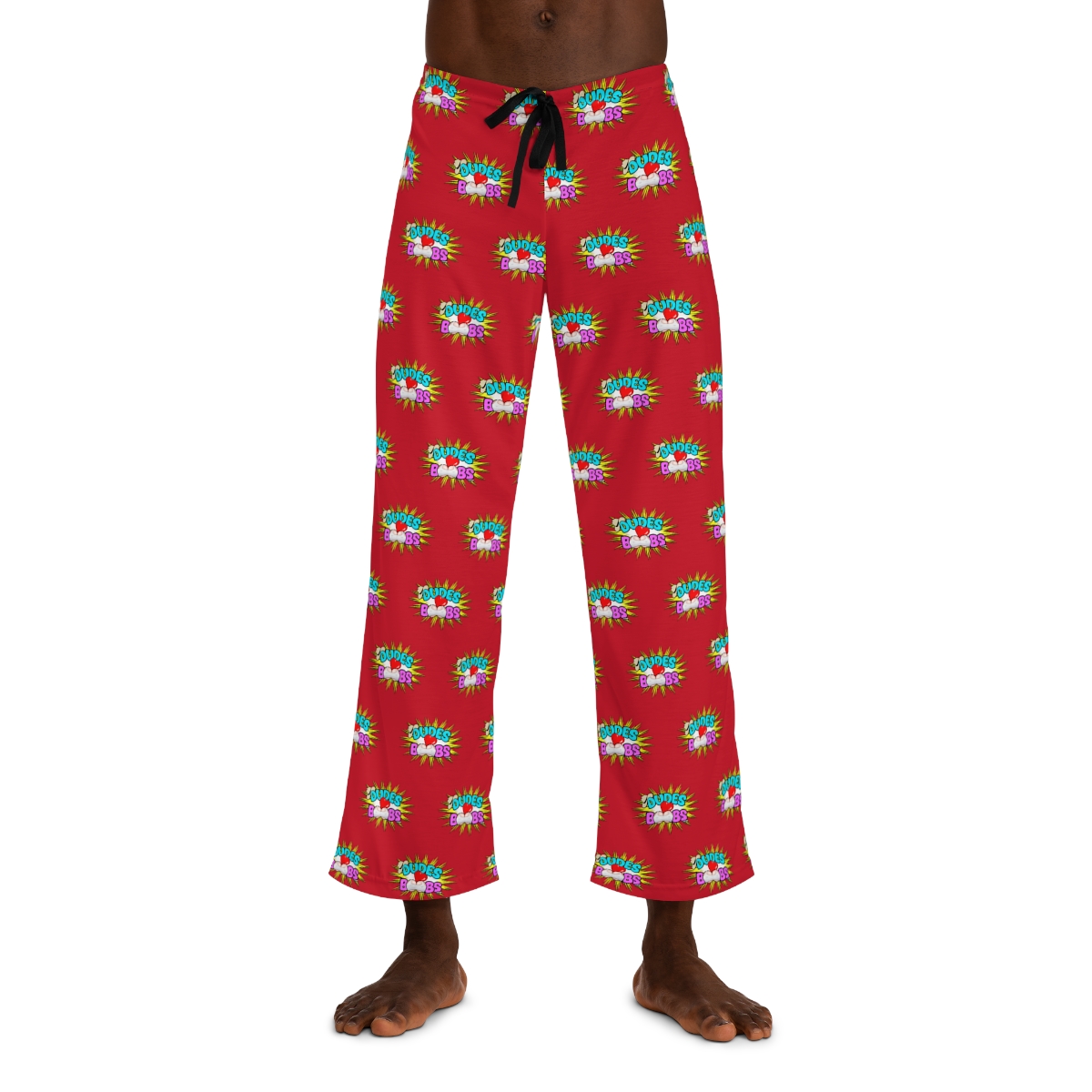 Men's Pajama Pants (AOP), DUDES LOVE BOOBS brand-logo