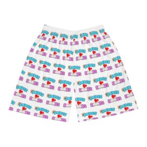 Basketball Shorts (AOP), DUDES LOVE BOOBS brand-logo