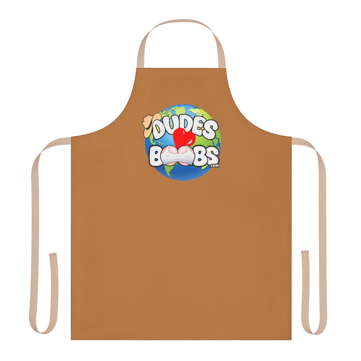 Apron, 5-Color Straps (AOP) DUDES LOVE BOOBS brand, earth logo - Image 13