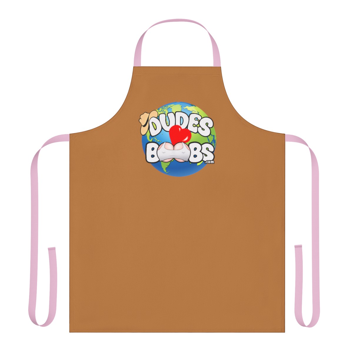 Apron, 5-Color Straps (AOP) DUDES LOVE BOOBS brand, earth logo - Image 25