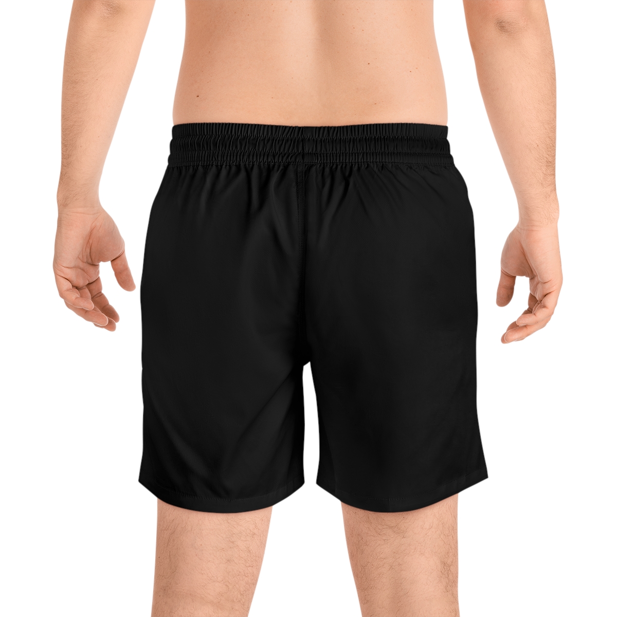 Men's Mid-Length Swim Shorts (AOP), black, DUDES LOVE BOOBS brand-logo - Image 4