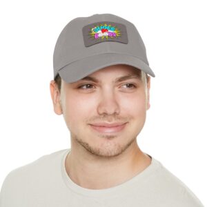 Dad Hat with Leather Patch (Rectangle) DUDES LOVE BOOBS brand-logo