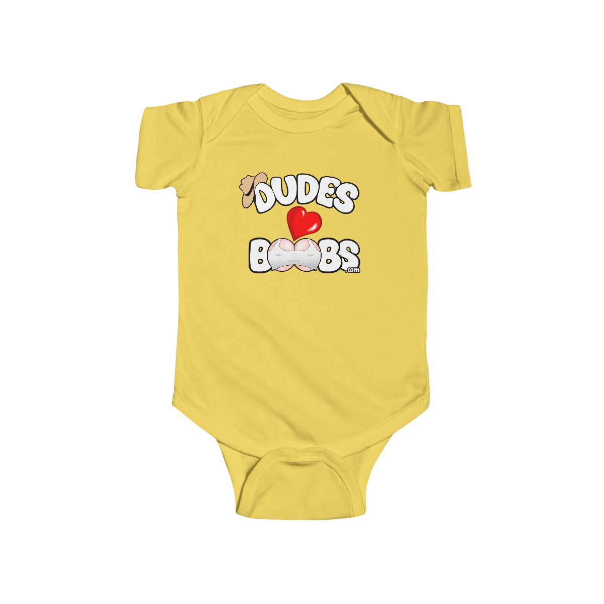 Infant Fine Jersey Bodysuit DUDES LOVE BOOBS brand, boys - Image 3