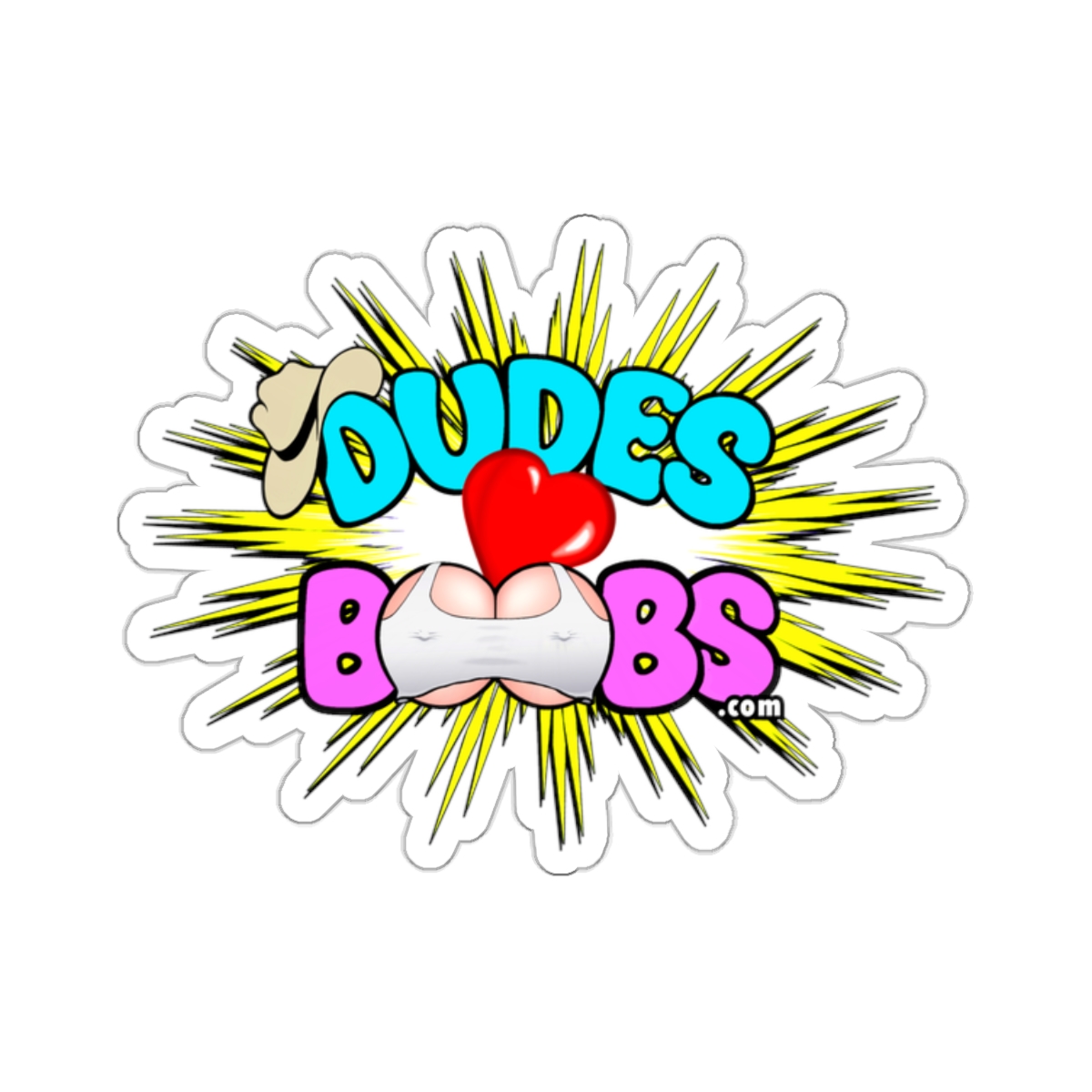 Kiss-Cut Stickers DUDES LOVE BOOBS brand-logo - Image 4