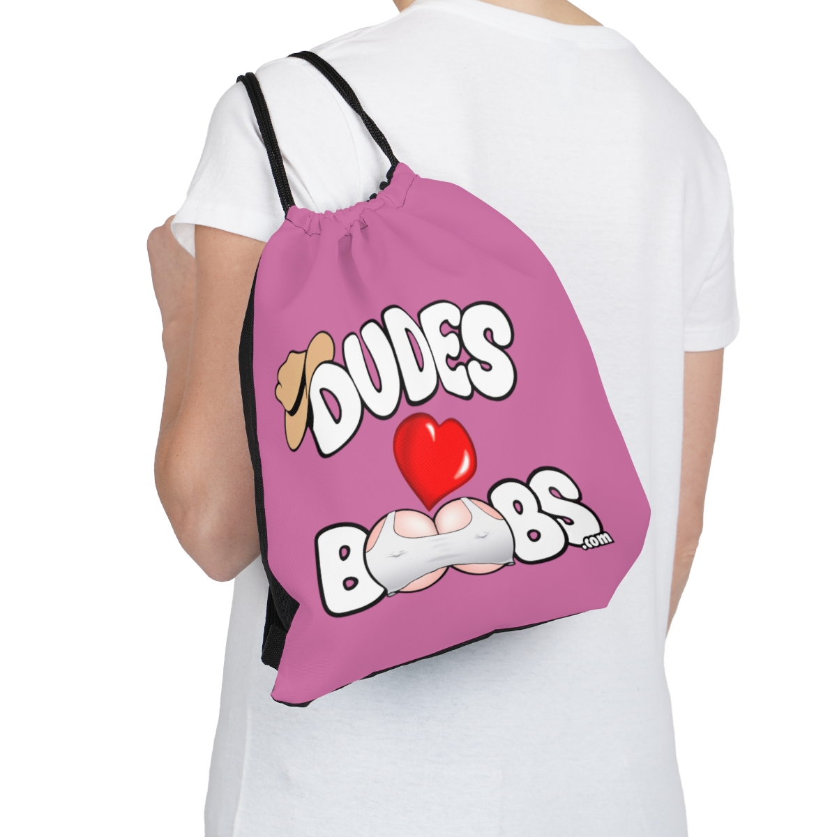Outdoor Drawstring Bag DUDES LOVE BOOBS brand-logo