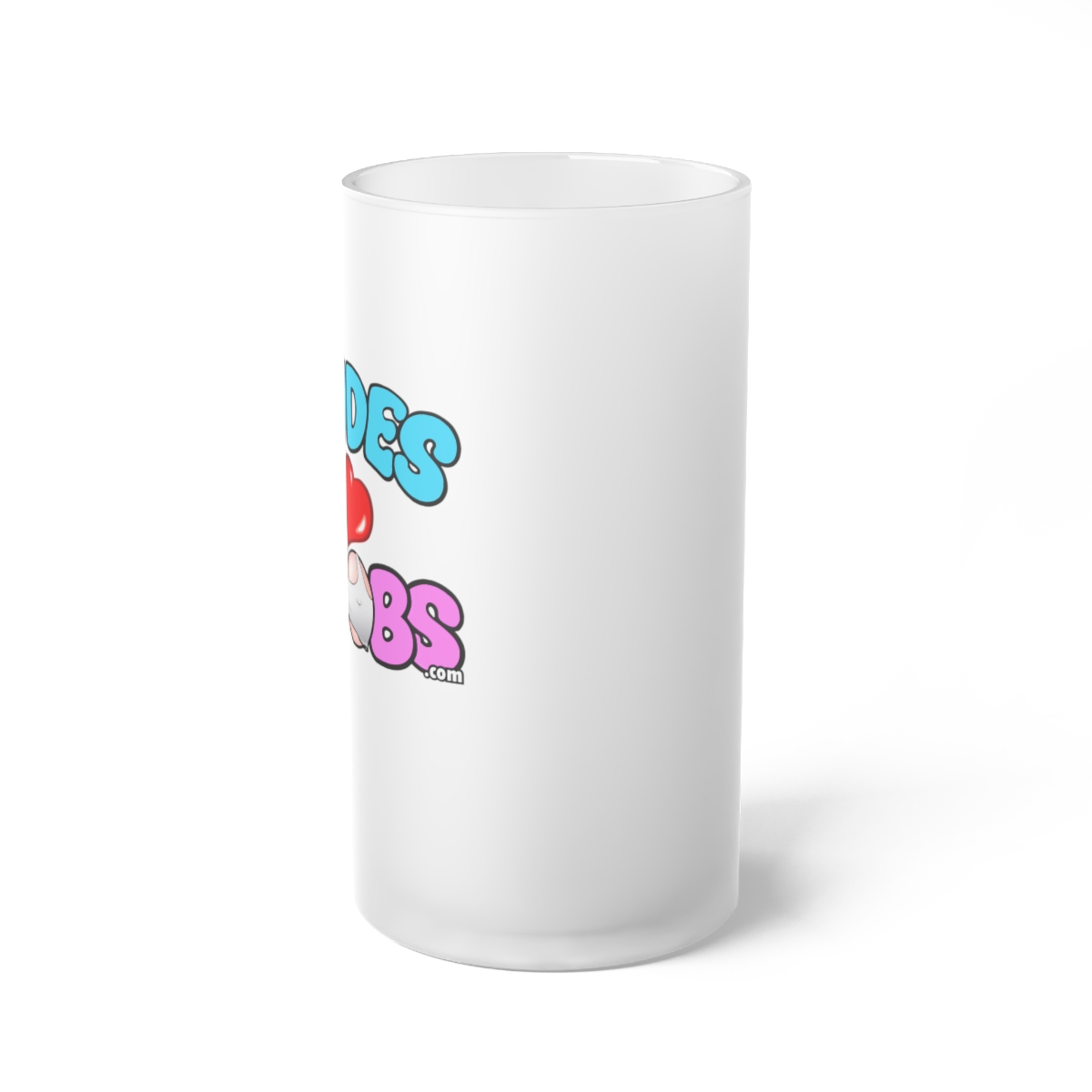 Frosted Glass Beer Mug DUDED LOVE BOOBS brand-logo - Image 2