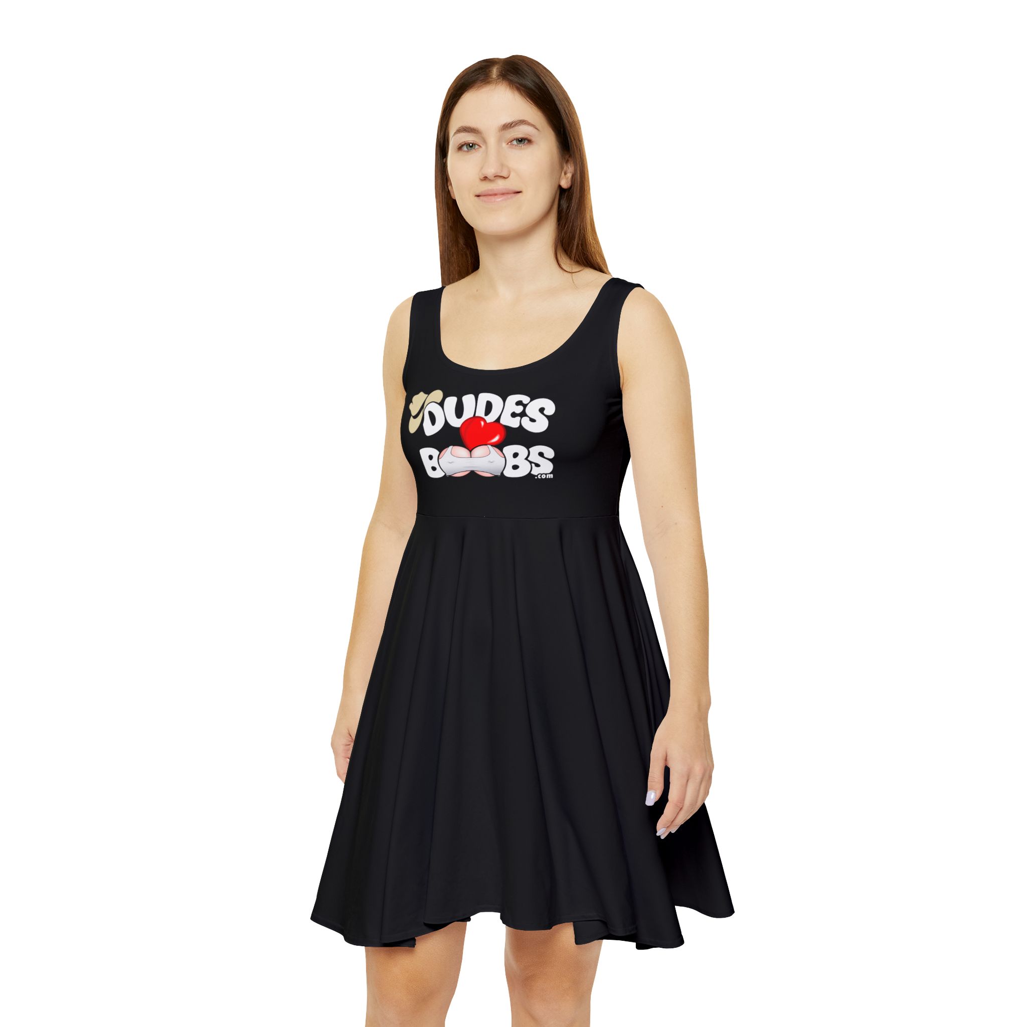 Women's Skater Dress (AOP), DUDES LOVE BOOBS brand