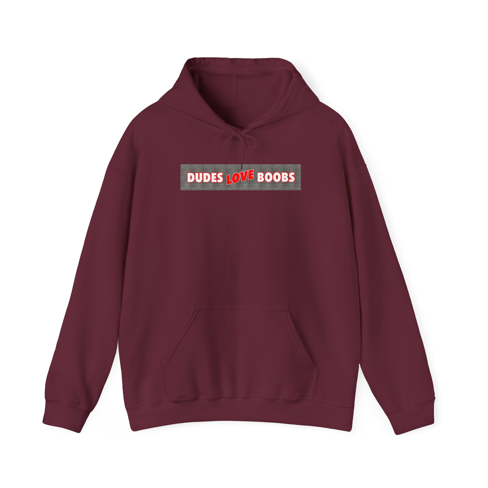 Unisex Heavy Blend™ Hooded Sweatshirt, DUDES LOVE BOOBS brand