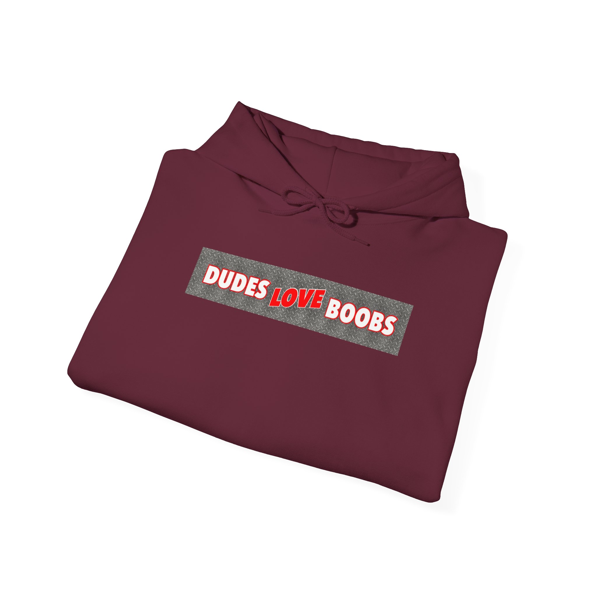 Unisex Heavy Blend™ Hooded Sweatshirt, DUDES LOVE BOOBS brand - Image 4
