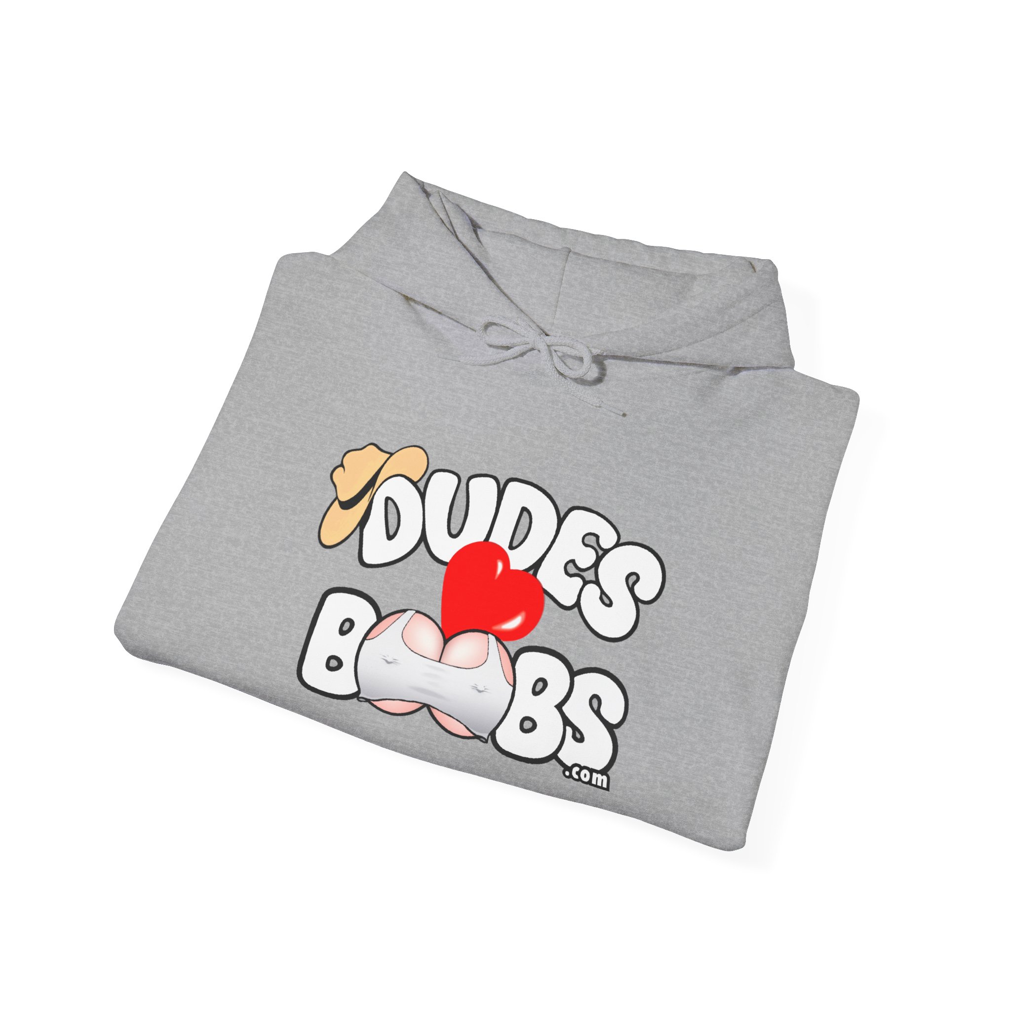 Unisex Heavy Blend™ Hooded Sweatshirt, DUDES LOVE BOOBS brand - Image 12