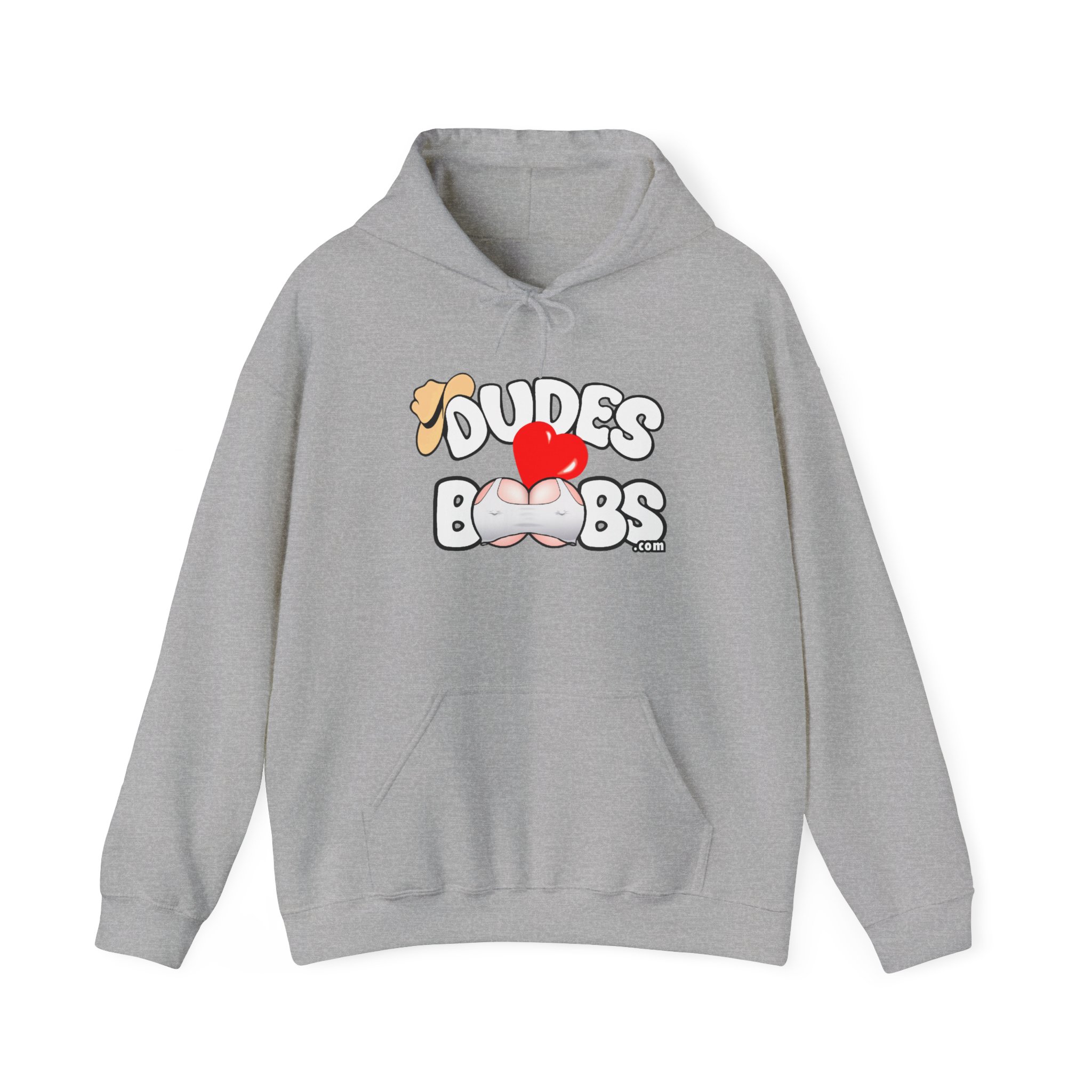 Unisex Heavy Blend™ Hooded Sweatshirt, DUDES LOVE BOOBS brand - Image 9